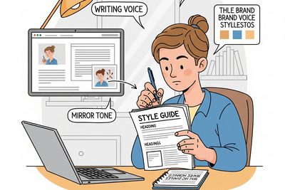 writing that adapts to website style or social media personal brand